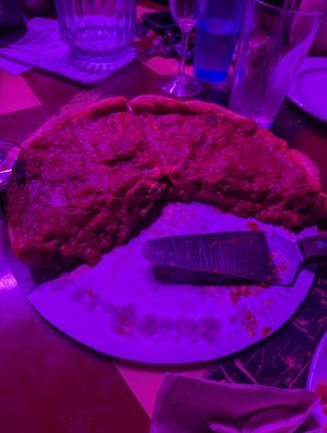 12 inch cheeseburger deep dish pizza. at Kitchen 17 in Chicago