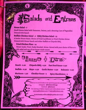 Menu page at Kitchen 17 at Kitchen 17 in Chicago