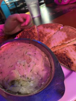spinach artichoke dip is TOP TIER   at Kitchen 17 in Chicago