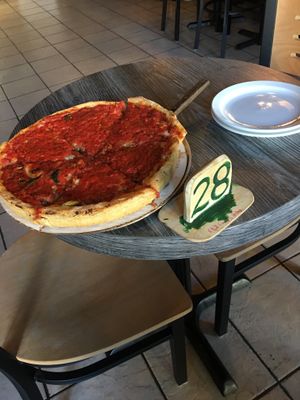 This deep dish! at Kitchen 17 in Chicago