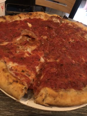 Pepperoni Deep dish at Kitchen 17 in Chicago