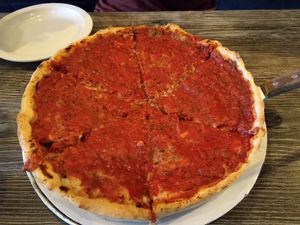 Vegan deep dish at Kitchen 17 in Chicago