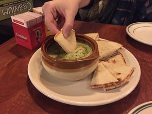 a little artichoke dip will do ya at Kitchen 17 in Chicago