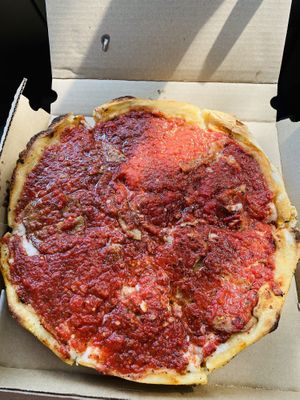 🌱  deep dish traditional Pizza🌱 at Kitchen 17 in Chicago