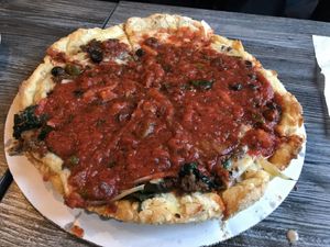 Just lookit this pizza man at Kitchen 17 in Chicago