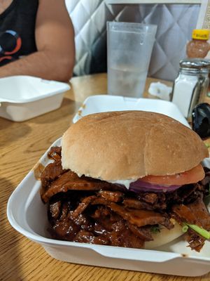 Biff's sandwich (bbq seitan) at Caffe at Amy's in Buffalo