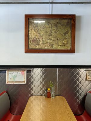 Interior (LOTR MAP!!) at Caffe at Amy's in Buffalo