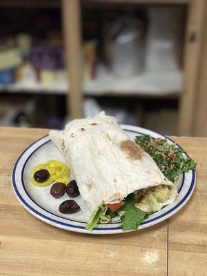 Mini Hummus Wrap. Honestly an okay wrap, something I could make at home. at Caffe at Amy's in Buffalo