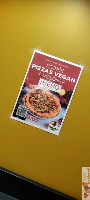 Special vegan dinner every month at La Pizza de Nico in Paris