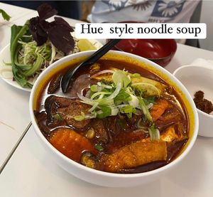 Bún Bò Huế, Hue style beef noodle soup   at Sen Saigon in New York City