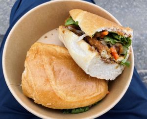 Tofu lemongrass mushroom banh mi   at Sen Saigon in New York City