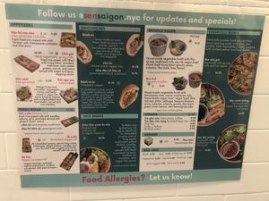 Menu   at Sen Saigon in New York City