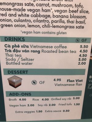 Menu   at Sen Saigon in New York City