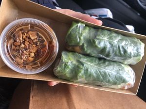 Lemongrass mushroom summer rolls/goi cuon nam sa  at Sen Saigon in New York City