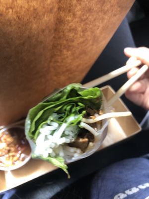 Lemongrass mushroom summer rolls/goi cuon nam sa  at Sen Saigon in New York City