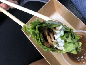Lemongrass mushroom summer rolls/goi cuon nam sa  at Sen Saigon in New York City
