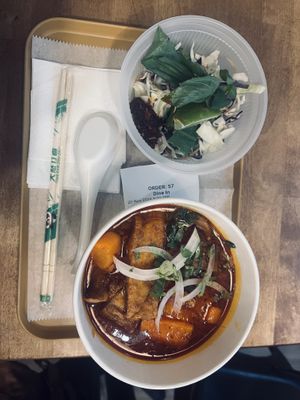 Spicy noodle with pork  at Sen Saigon in New York City