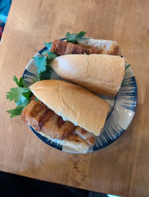 Pork belly banh mi at Sen Saigon in New York City