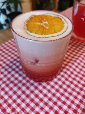 A new coctail with a name i didn't remember 🙈 Sour & sweet & great! at Plantastic Kitchen in Tbilisi
