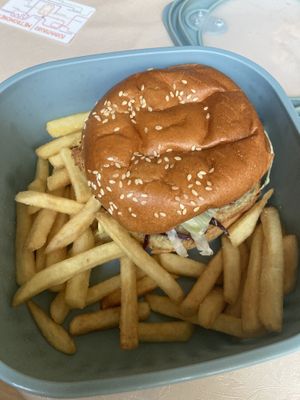 Tofu Katsu burger  at Plantastic Kitchen in Tbilisi