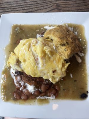 New Mexican breakfast with green Chile   at Bang Bang Cafe in Seattle