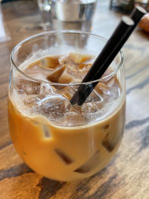 Iced horchata latte  at Bang Bang Cafe in Seattle