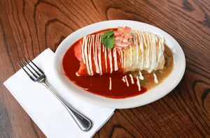 Vegan breakfast burrito at Bang Bang Cafe in Seattle