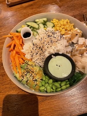 Poke bowl  at avant garden in Maastricht