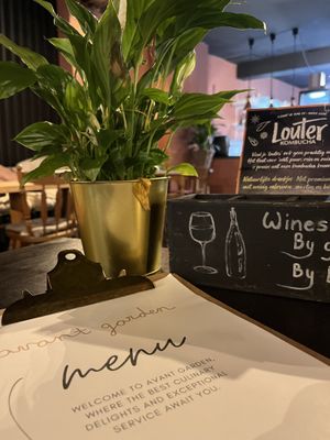 Menu 100% Plant-Basef  at avant garden in Maastricht