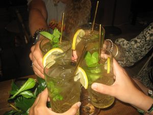 home made ice tea  at avant garden in Maastricht