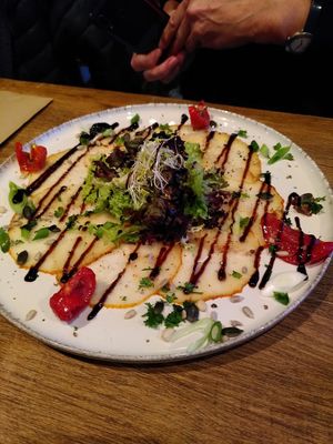 Carpacio Celeriac... at avant garden in Maastricht