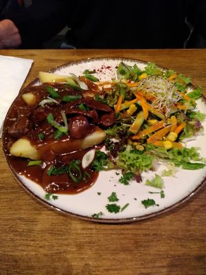 Mushroom stew "Zoeurvleisj" at avant garden in Maastricht