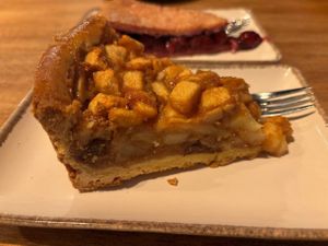 Apple pie at avant garden in Maastricht