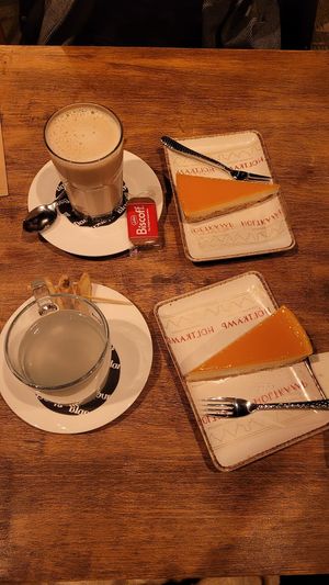 mango cheesecake, delicious! at avant garden in Maastricht