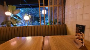 Front wall is open and looks out to the roundabout at 123WOK Laureles in Medellin