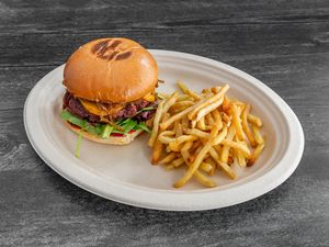 the YGFM Burger at Yerba & Buns in Hollywood