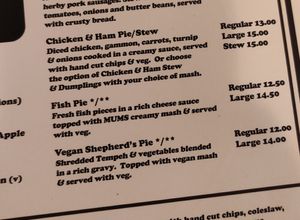 Menu at MUMS Great Comfort Food in Edinburgh