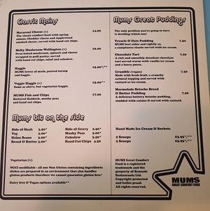  at MUMS Great Comfort Food in Edinburgh