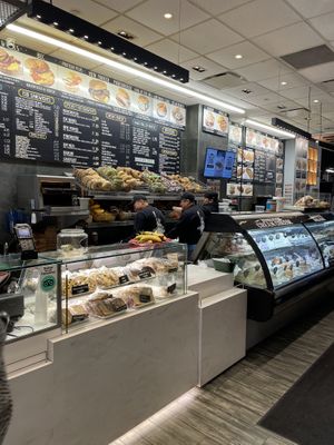 Interior front counter   at Liberty Bagels - Wall Street in New York City