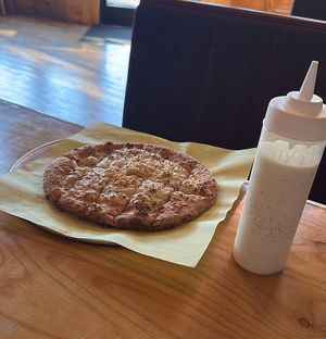 Vegan garlic cheese bread at Fusion Curry Pizza in Portland
