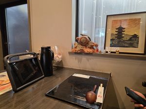 Tables at Japanese Noodle 一寸法師 in Kyoto