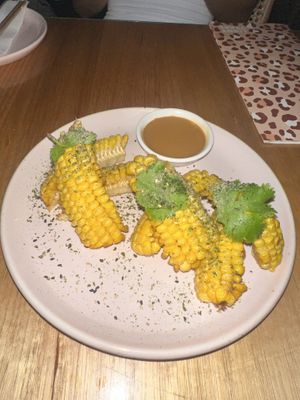 Corn- ask for vegan of this   at Light Years in Burleigh Heads