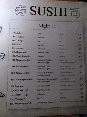 Menu 1 at SAIKYO in Deggendorf