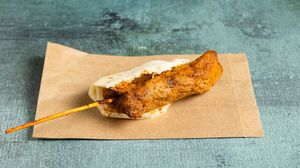 Kebab stick at Handwich in Athens