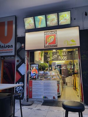 Shop front at Handwich in Athens