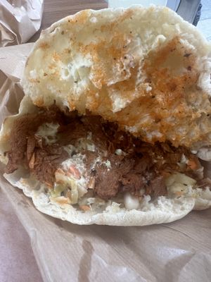 Inside sandwich   at Handwich in Athens