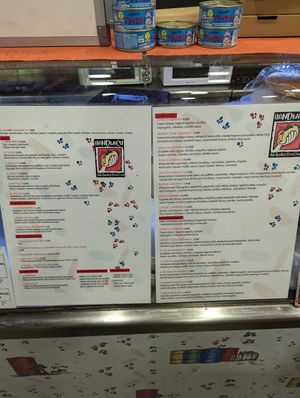 menu at Handwich in Athens