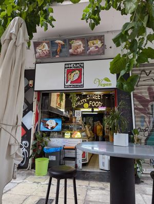 view from the outside at Handwich in Athens