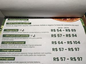 V for vegan  at Fitzza in Rio De Janeiro