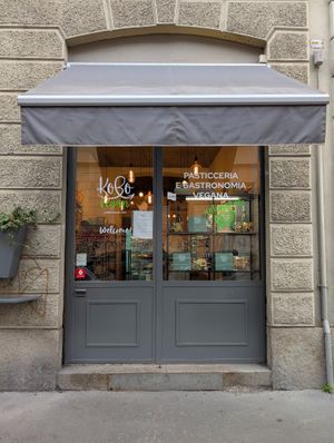 view from the street at Ko.bo Vegan in Milan